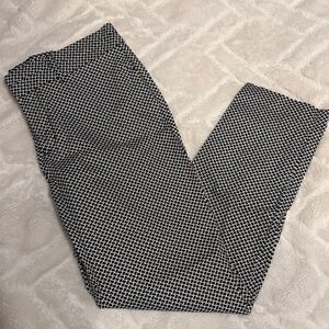 Printed khaki dress pants ankle